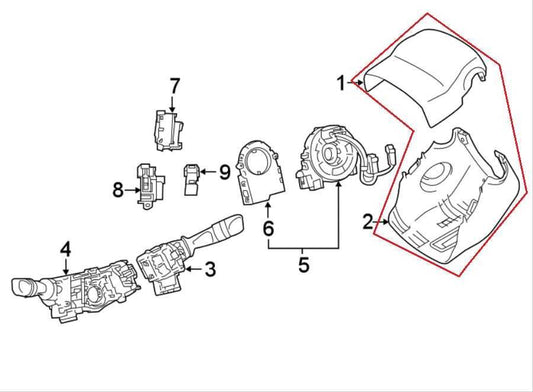 16-23 Toyota Tacoma Limited Dash Panel Steering Column Shroud Cover 45286-04130 - Alshned Auto Parts