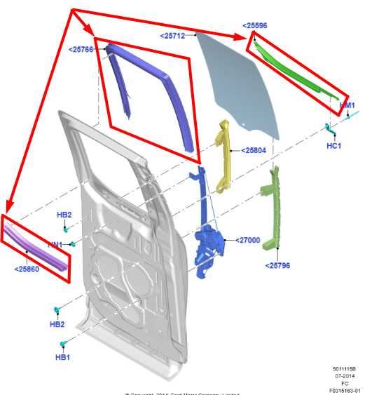 2015-20 Ford F150 SuperCab RR LH Door Run Channel Outer Inner Belt Weatherstrip - Alshned Auto Parts