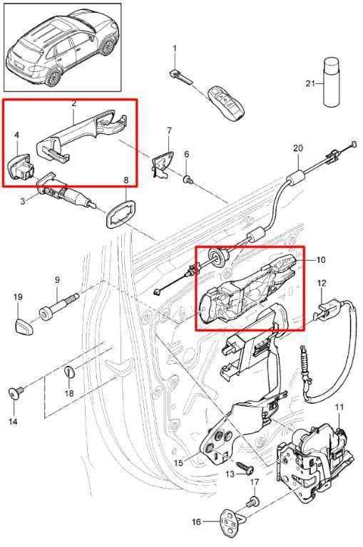 11-18 Porsche Cayenne S 4.8L AWD Front Passenger Right Side Door Exterior Handle1