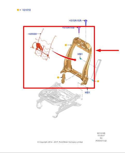 15-20 Ford F150 FR RH Seat Back Frame w/ Lumbar Support Harness NU5Z7861018F OEM - Alshned Auto Parts