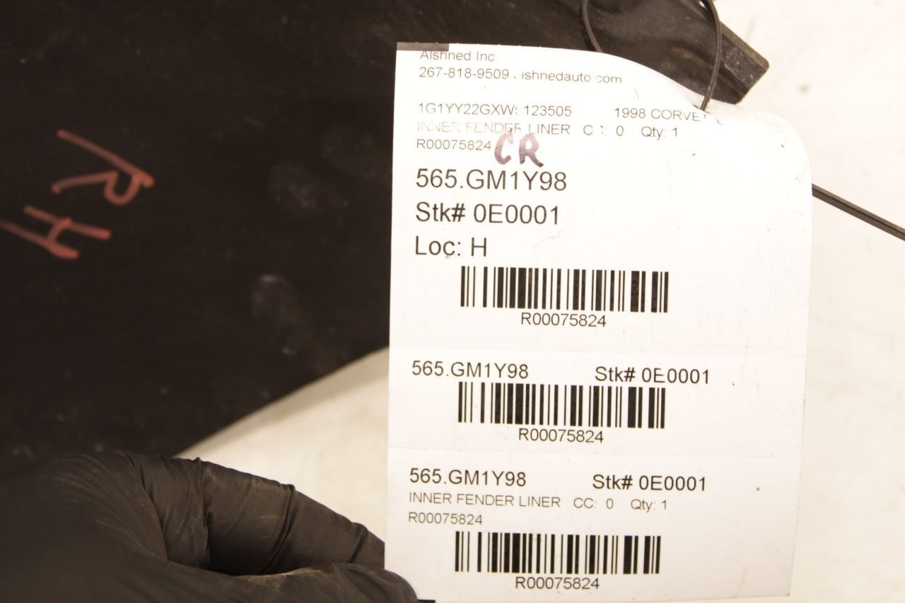 2097-2004 Chevrolet Corvette Front Right Wheelhouse Liner Splash Shield *ReaD* - Alshned Auto Parts