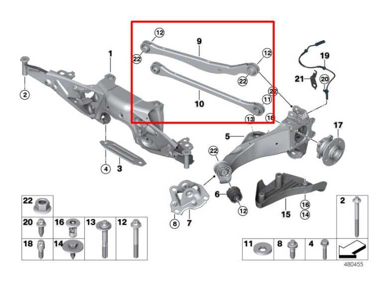 2014-24 Mini Hardtop Cooper FWD Rear Right Side Upper and Lower Control Arm Set1