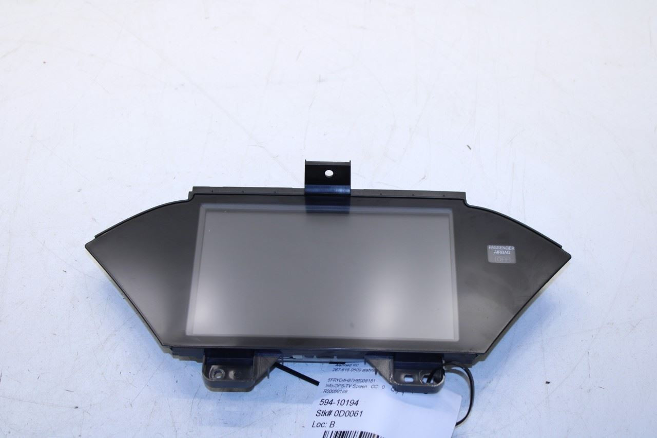 2017 Acura MDX Advance Panasonic Dash Information Display Screen 39810-TZ5-A21 - Alshned Auto Parts
