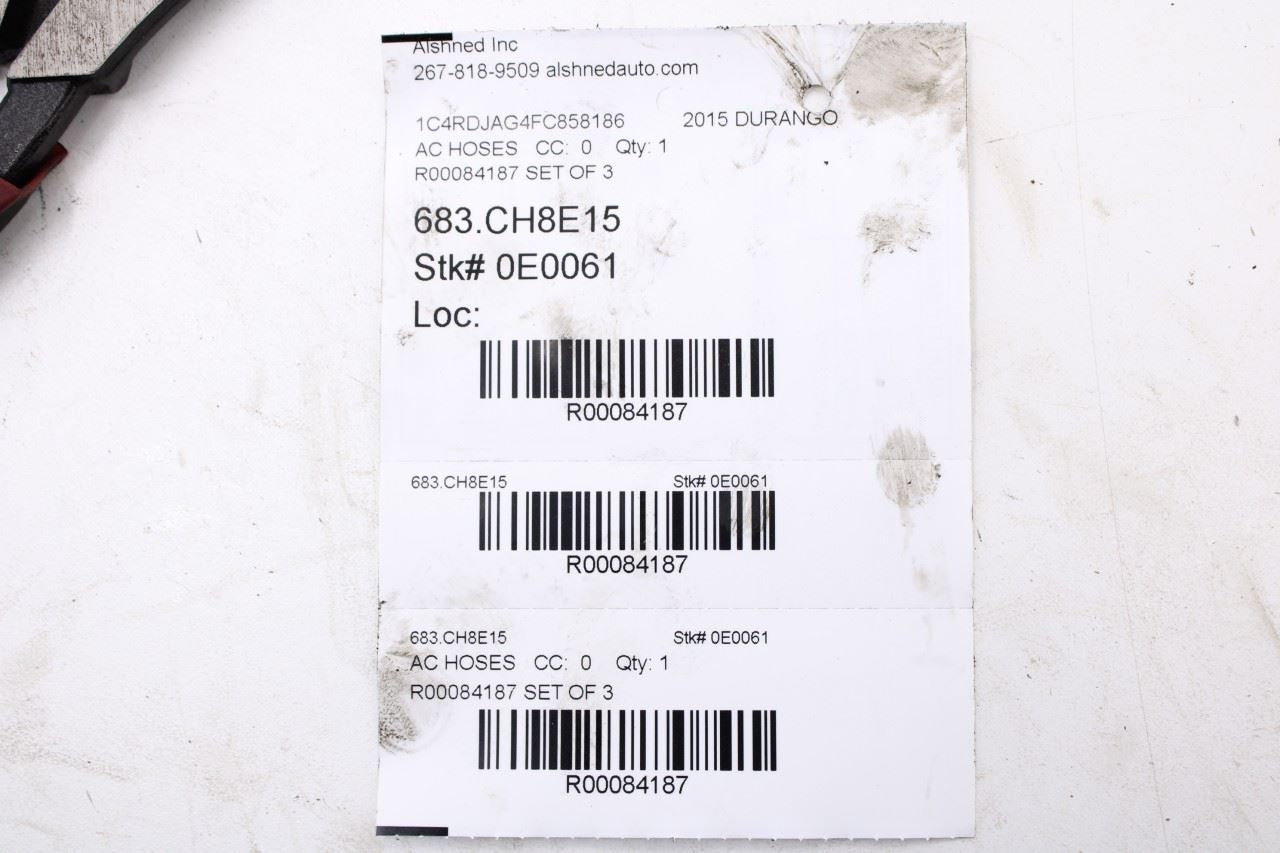 12-25 Dodge Durango SXT 3.6L Conditioning Suction Liquid and Discharge Hose Set17