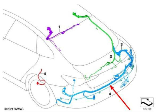 23-24 BMW 430i Gran Coupe xDrive Rear Bumper Wire Harness w/ Park Sensors *ReaD* - Alshned Auto Parts