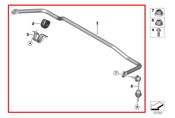 2014-2018 BMW X5 xDrive35i 3.0L AWD Rear Stabilizer Sway Anti-Roll Bar w/ Link - Alshned Auto Parts