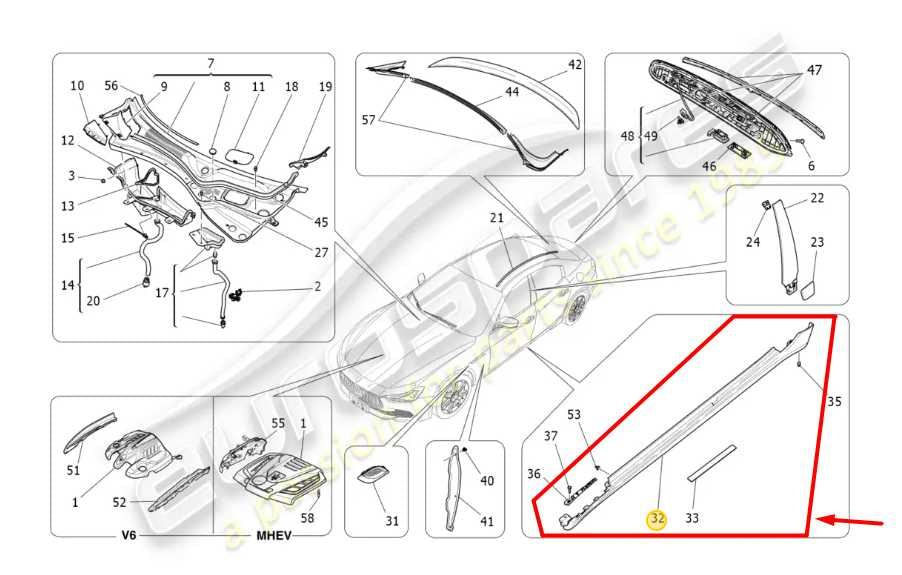 2014-20 Maserati Ghibli 3.0L RH Side Rocker Molding Cover Panel 673010783 *ReaD* - Alshned Auto Parts
