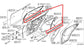 14-23 Infiniti Q50 Luxe RWD Rear Left Door Belt Inner Outer Molding Weatherstrip - Alshned Auto Parts