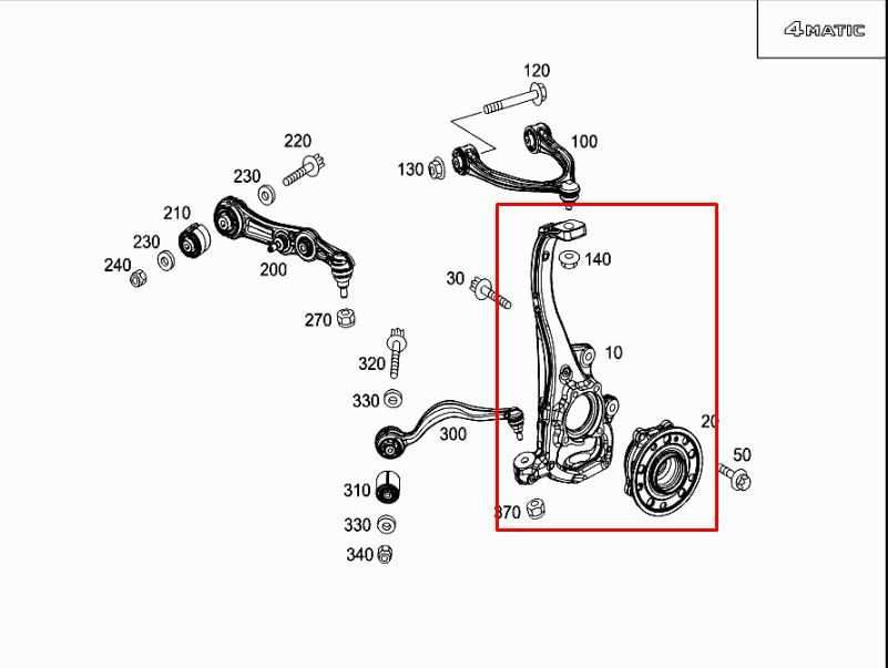 2015-23 Mercedes-Benz C300 4Matic Front Right Passenger Side Spindle Knuckle Hub1