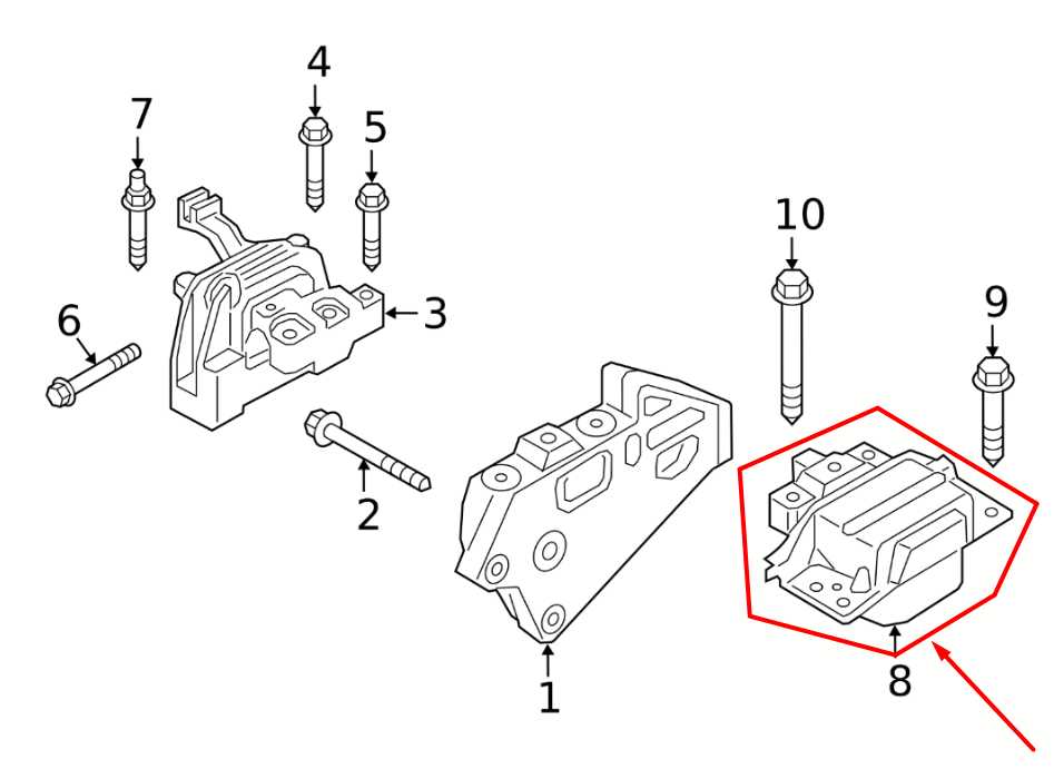 2018-23 Volkswagen Atlas S 3.6L AWD Transmission Mount Bracket 3QF199555C *ReaD* - Alshned Auto Parts