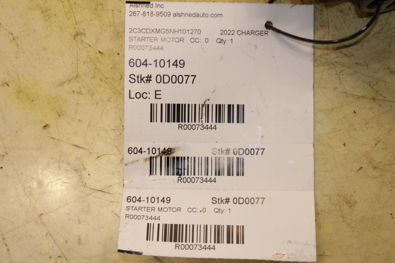2017-2023 Dodge Charger GT AWD 3.6L Engine Starter Motor 56029852AB OEM - Alshned Auto Parts