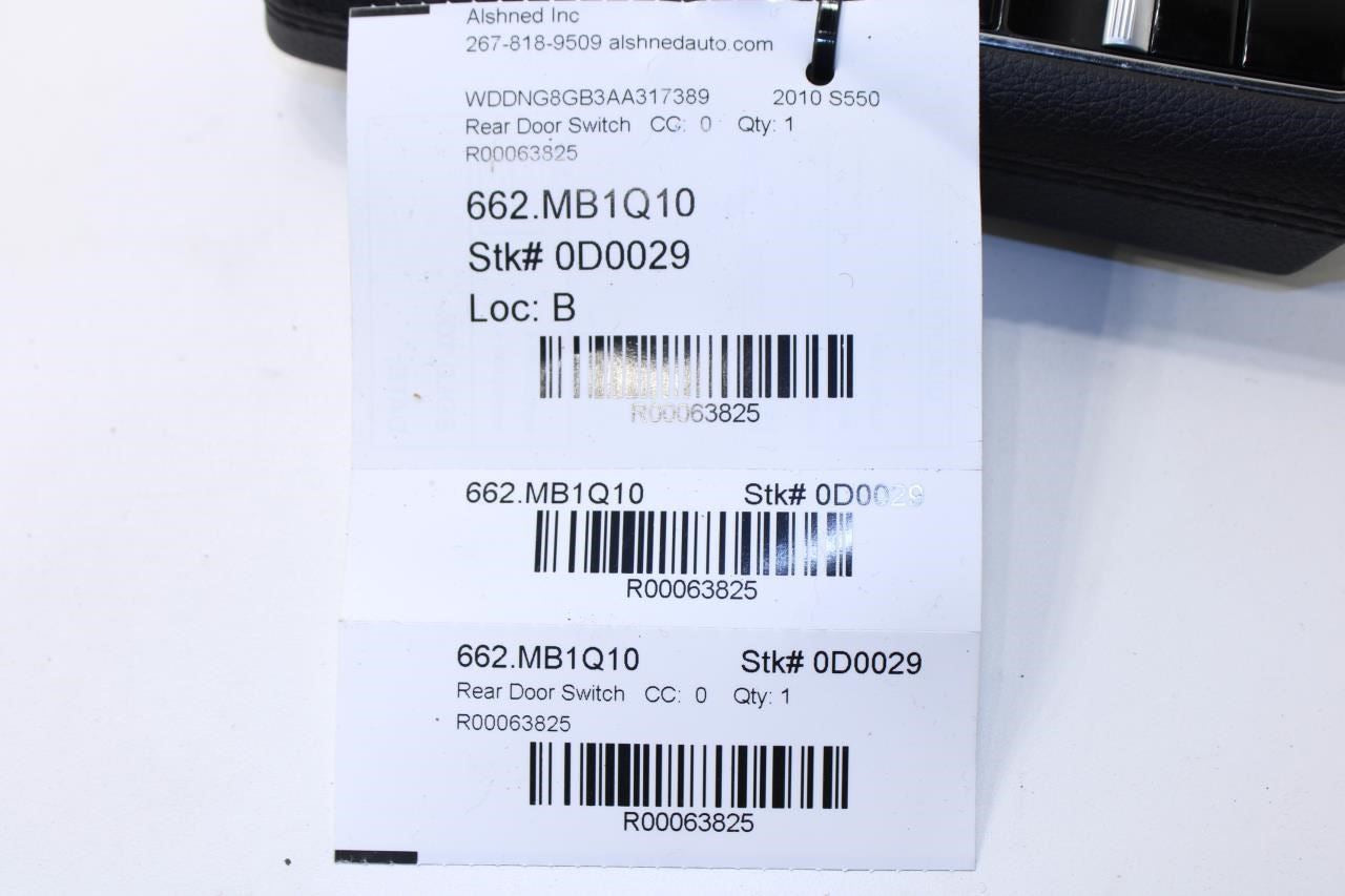 2007-2013 Mercedes-Benz S550 Rear Right Side Power Window Switch 221-870-92-10 - Alshned Auto Parts