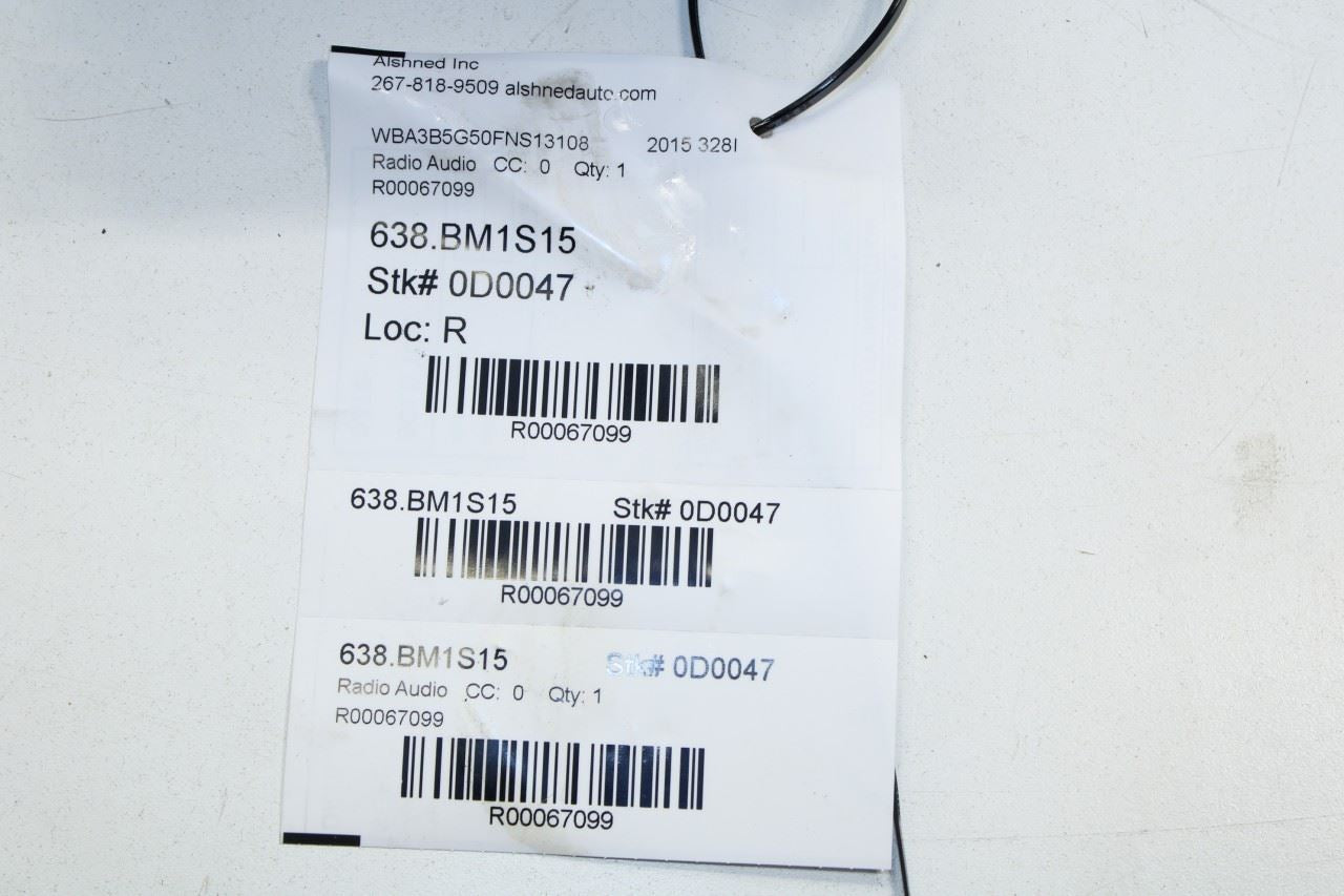 13-15 BMW 328i xDrive Harman Audio Radio CD Player Receiver 65-12-9-365-767 OEM - Alshned Auto Parts