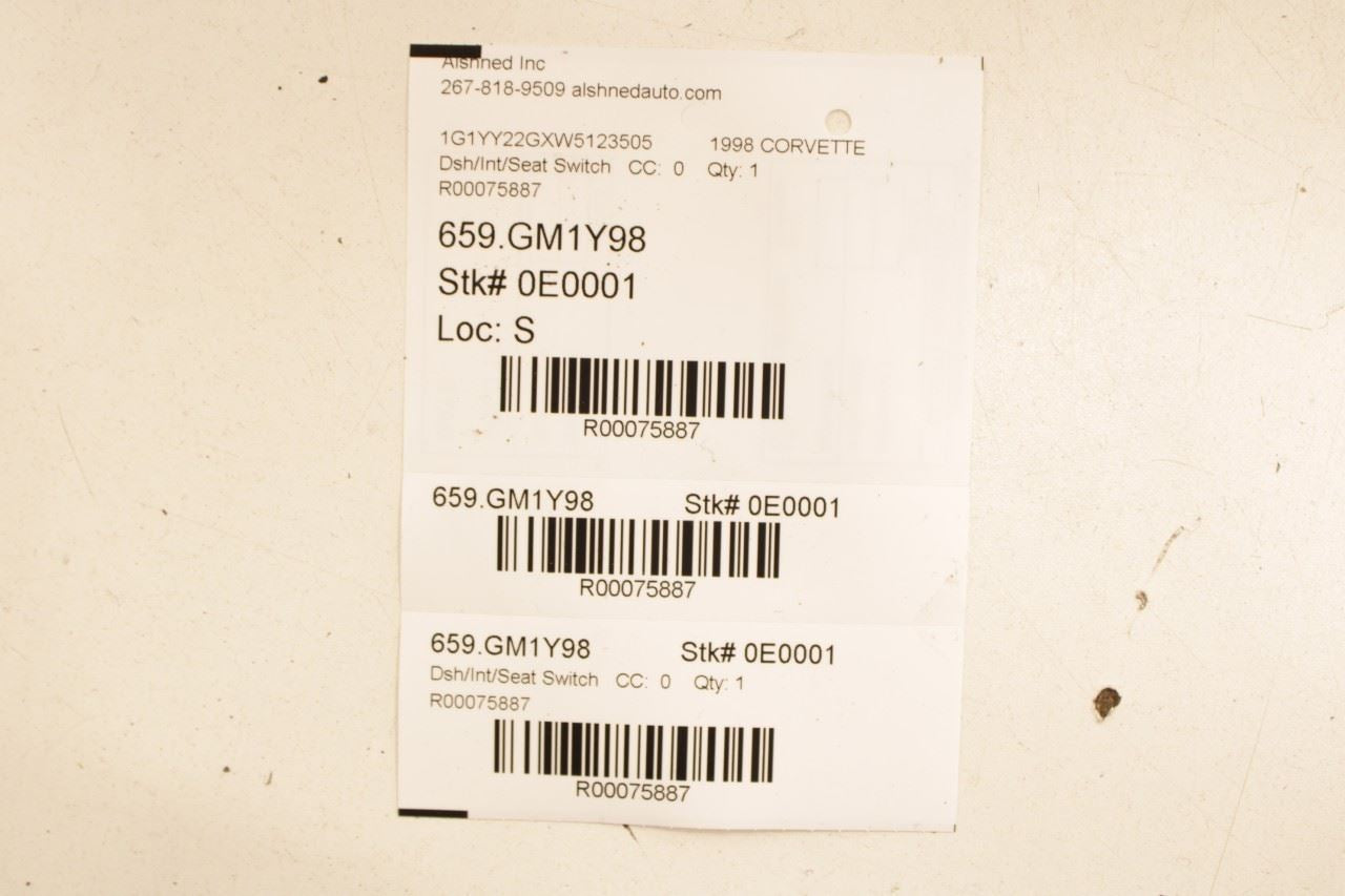 1997-04 Chevrolet Corvette Front Left Side Power Seat Adjustment Switch 12135158 - Alshned Auto Parts