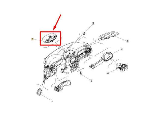 2015-2021 Jeep Renegade Dash Center Air Vent Heater Grille Trim 07355999620 OEM - Alshned Auto Parts