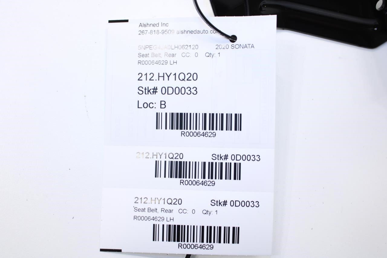 2020-22 Hyundai Sonata SE Rear Left 2nd Row Seat Belt Retractor 89810-L0000-NNB - Alshned Auto Parts