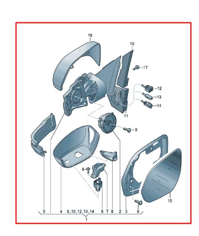 2018 Volkswagen Atlas S Passenger RH Side Rear View Mirror 3CN-857-508-9B9 OEM - Alshned Auto Parts