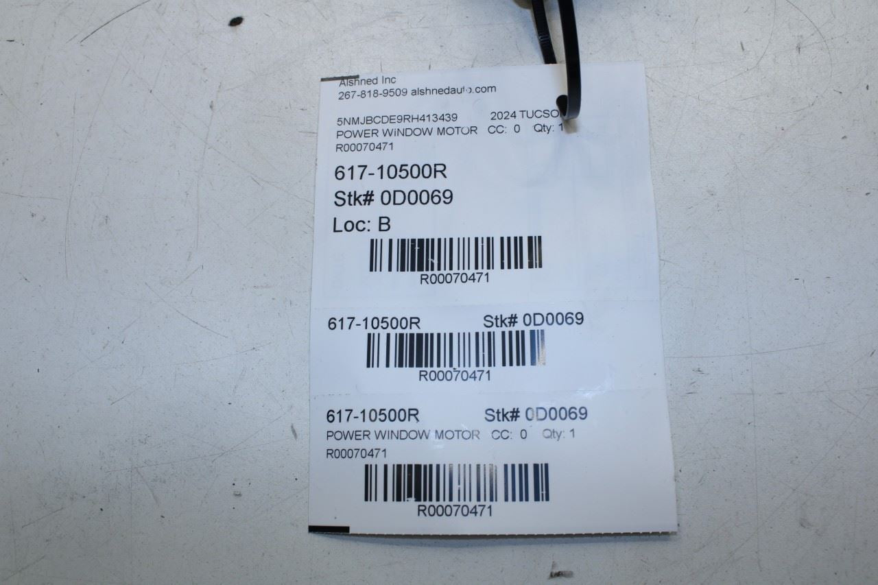 2022-2024 Hyundai Tucson SEL Front Right Door Power Window Motor 82460-N9410 OEM - Alshned Auto Parts