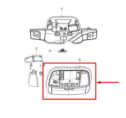14-21 Jeep Grand Cherokee Front Overhead Console Dome Light Lamp 1VS301L1AE OEM - Alshned Auto Parts