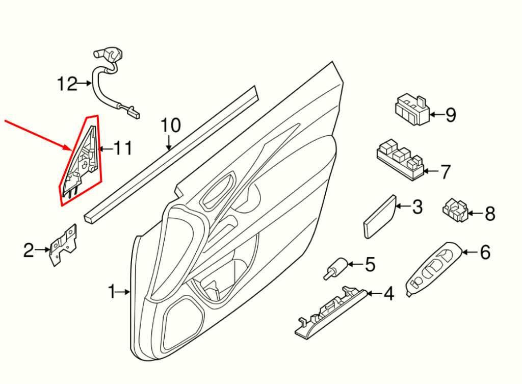 2014-20 Nissan Pathfinder SV Front LH and RH Door Inner Corner Cover 80292-3KA1A1