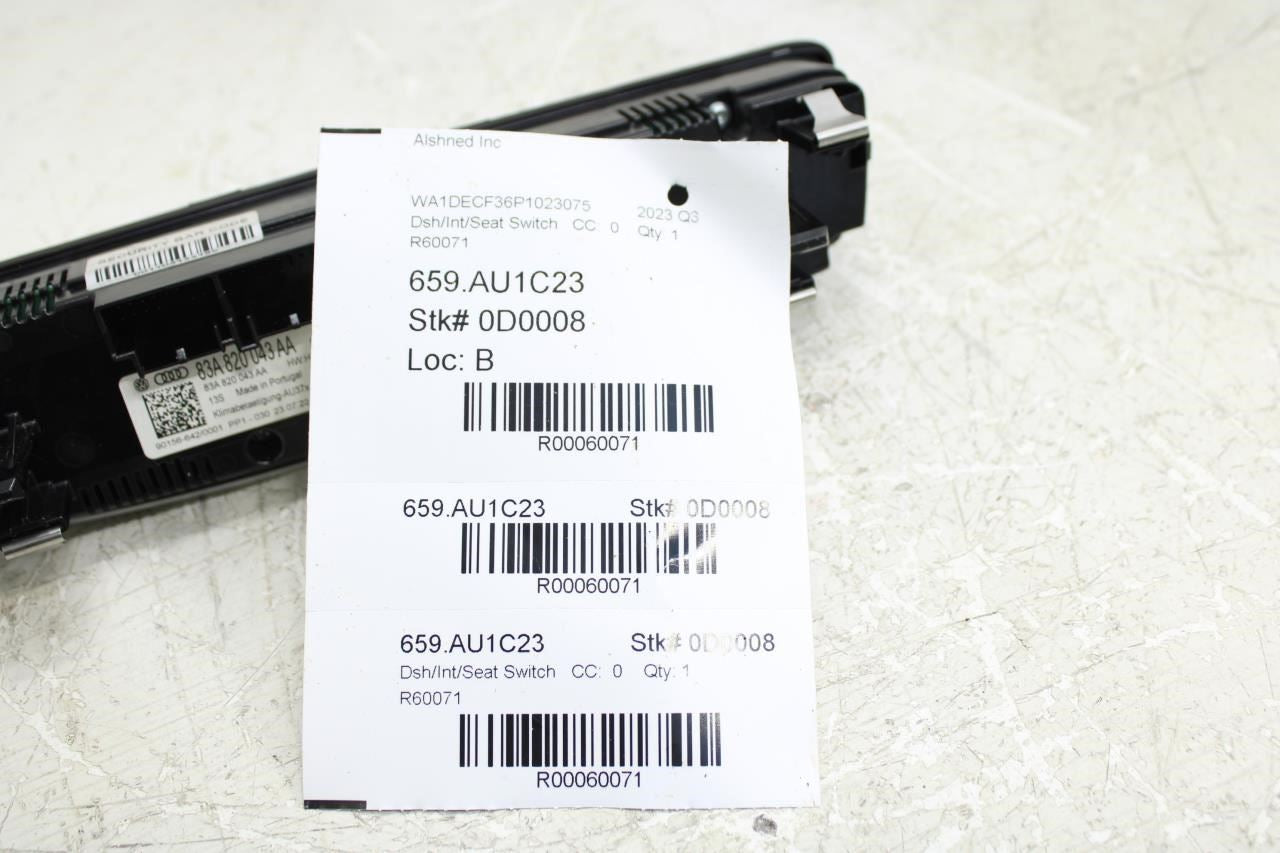 2020-24 Audi Q3 S Line AC Heater Temperature Climate Control 83A-820-043-AA OEM - Alshned Auto Parts