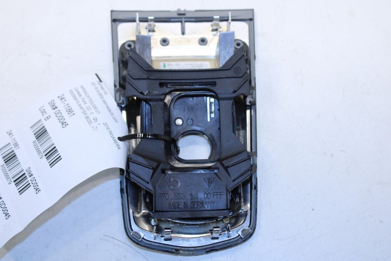 2010-2016 Porsche Panamera 4 3.6L AWD Front Center Console Shifter Trim Plate - Alshned Auto Parts