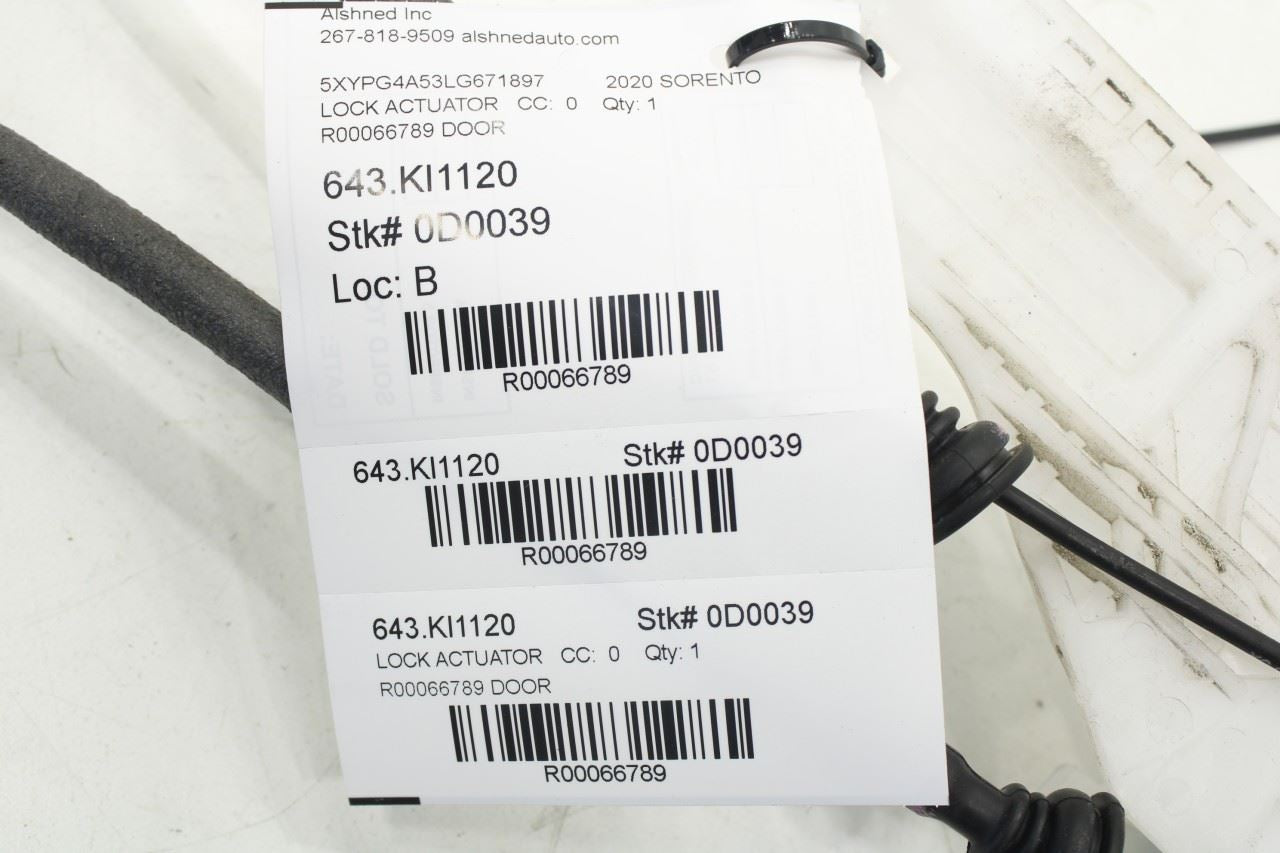 16-20 Kia Sorento LX Rear Left Driver Side Door Lock Latch Actuator 81410-C5000 - Alshned Auto Parts