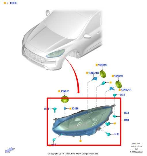 20-25 Ford Escape SEL 2.0L Driver Left Side Headlight Lamp LJ6B-13W030-BF *ReaD* - Alshned Auto Parts