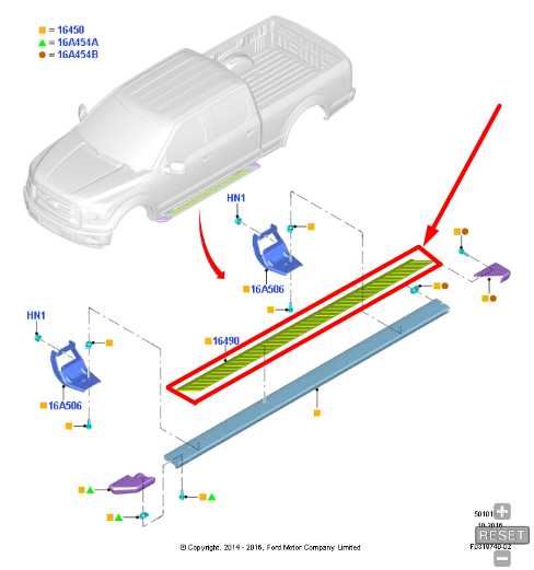 15-20 Ford F150 Crew Cab Right Side Running Board Step Pad FL3Z-16450-GD OEM - Alshned Auto Parts