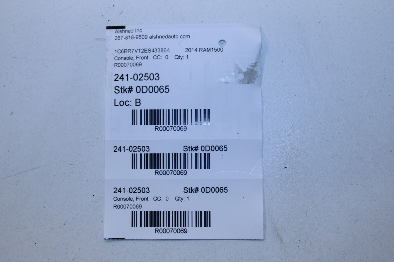 13-19 RAM 1500 Crew Cab Laramie Right Center Console Trim Cover Panel 1HR96DX9AC - Alshned Auto Parts