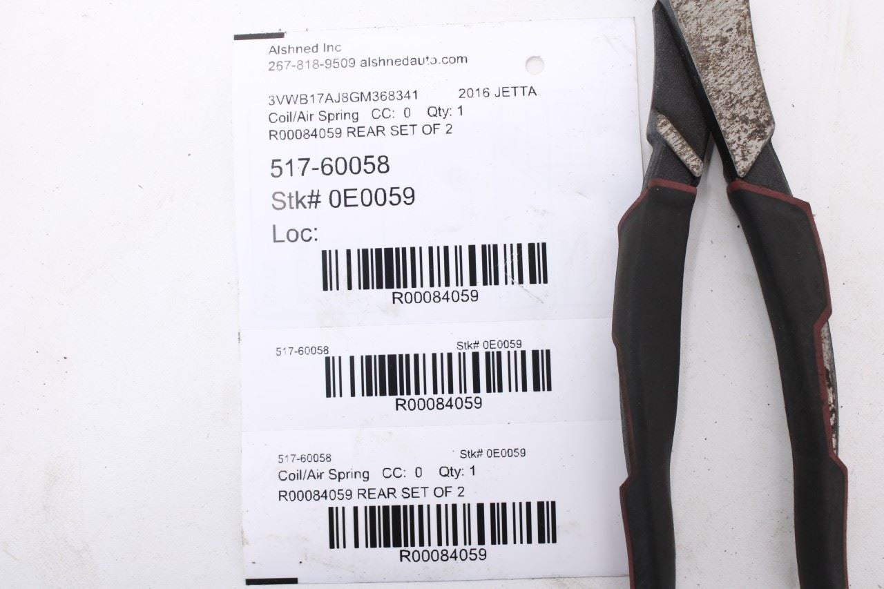 2015-2018 Volkswagen Jetta Sport Rear Right and Left Driver Side Coil Spring Set - Alshned Auto Parts