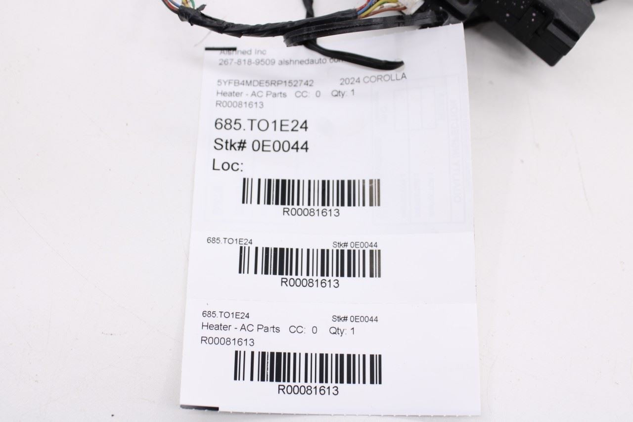 20-25 Toyota Corolla LE HVAC Blend Door Actuator Set w/ Wire Harness 87106-02870 - Alshned Auto Parts