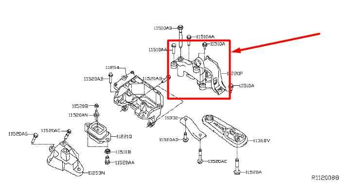 14-19 Nissan Sentra SV 1.8L FWD Right Engine Mount Insulator Bracket 11210-5UD0A - Alshned Auto Parts