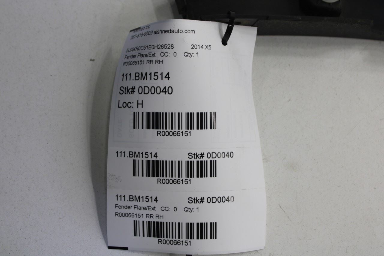 14-18 BMW X5 xDrive35i Rear Passenger Right Side Wheel Arch Fender Molding Flare - Alshned Auto Parts