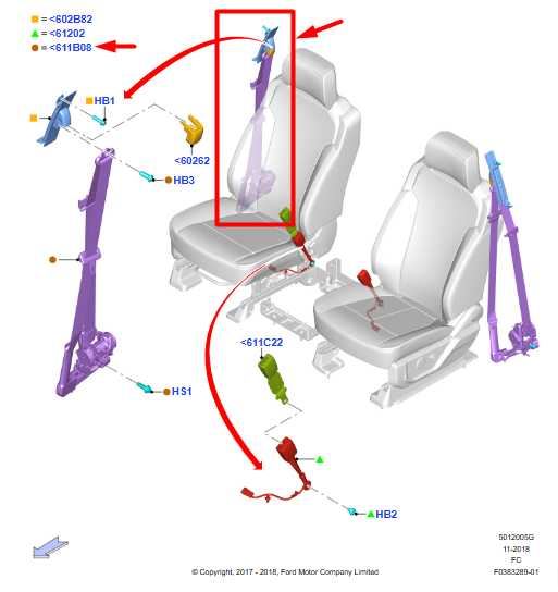 18-20 Ford F150 XL Extended Cab Front Right Seat Belt Retractor JL3Z-18611B08-AH - Alshned Auto Parts