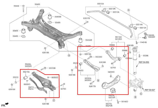 16-20 Kia Optima LX FWD Rear Suspension LH Side Lower and Upper Control Arm Set - Alshned Auto Parts