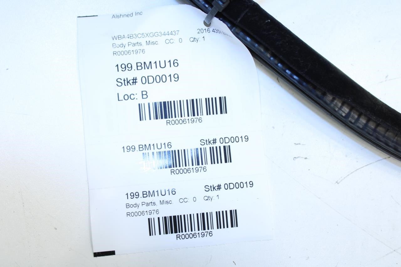 2015-2016 BMW 435i Gran Coupe xDrive Rear Left Driver Door Weatherstrip On Body - Alshned Auto Parts