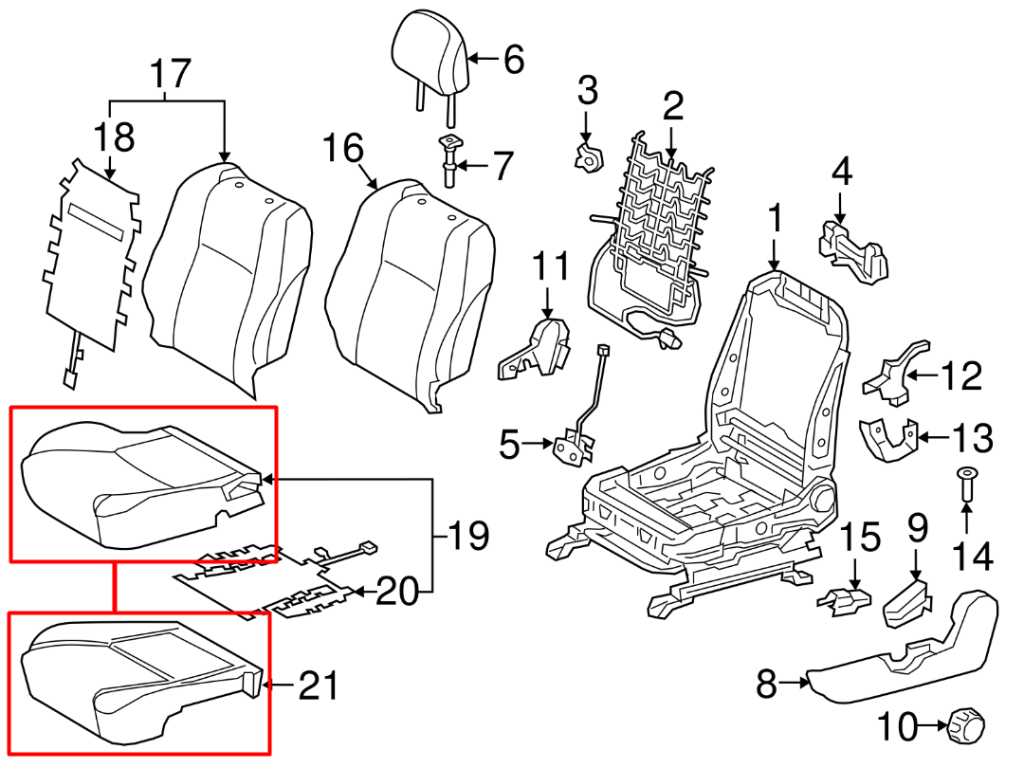 19-21 Toyota Tacoma SR5 Front Left Seat Lower Cushion 71072-04380-C1 OEM *ReaD* - Alshned Auto Parts