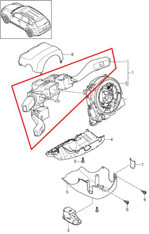 2011-18 Porsche Cayenne Platinum Steering Column Light Turn Signal Wiper Switch - Alshned Auto Parts