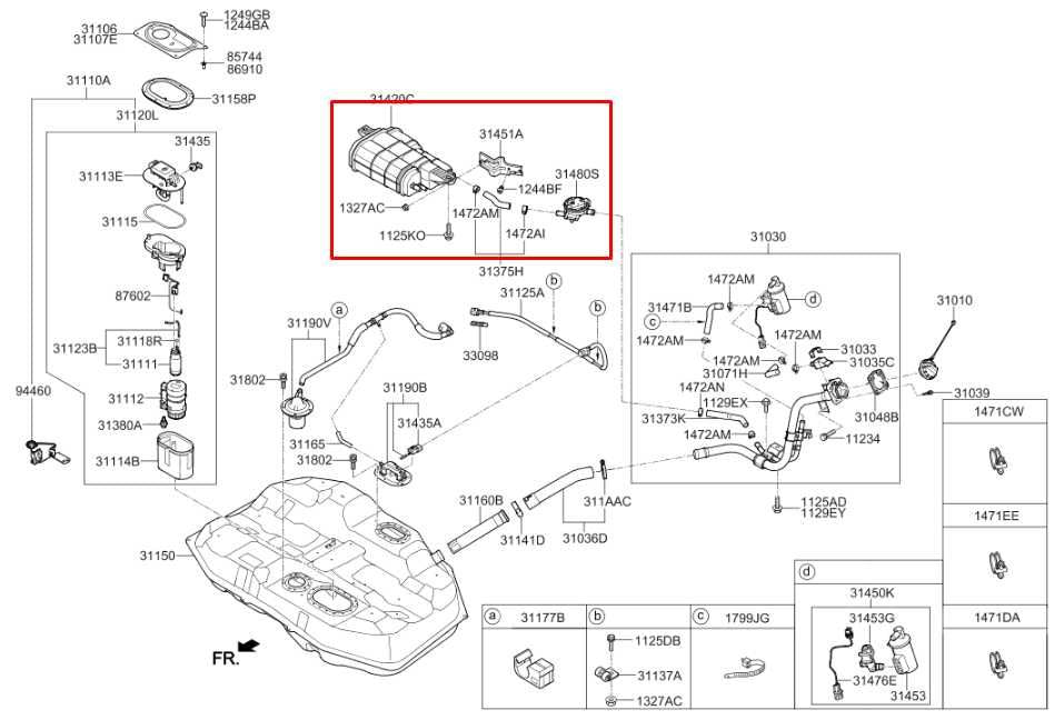 2016-2019 Hyundai Sonata PHEV 2.0L FWD Fuel Vapor Evaporator Emission Canister1