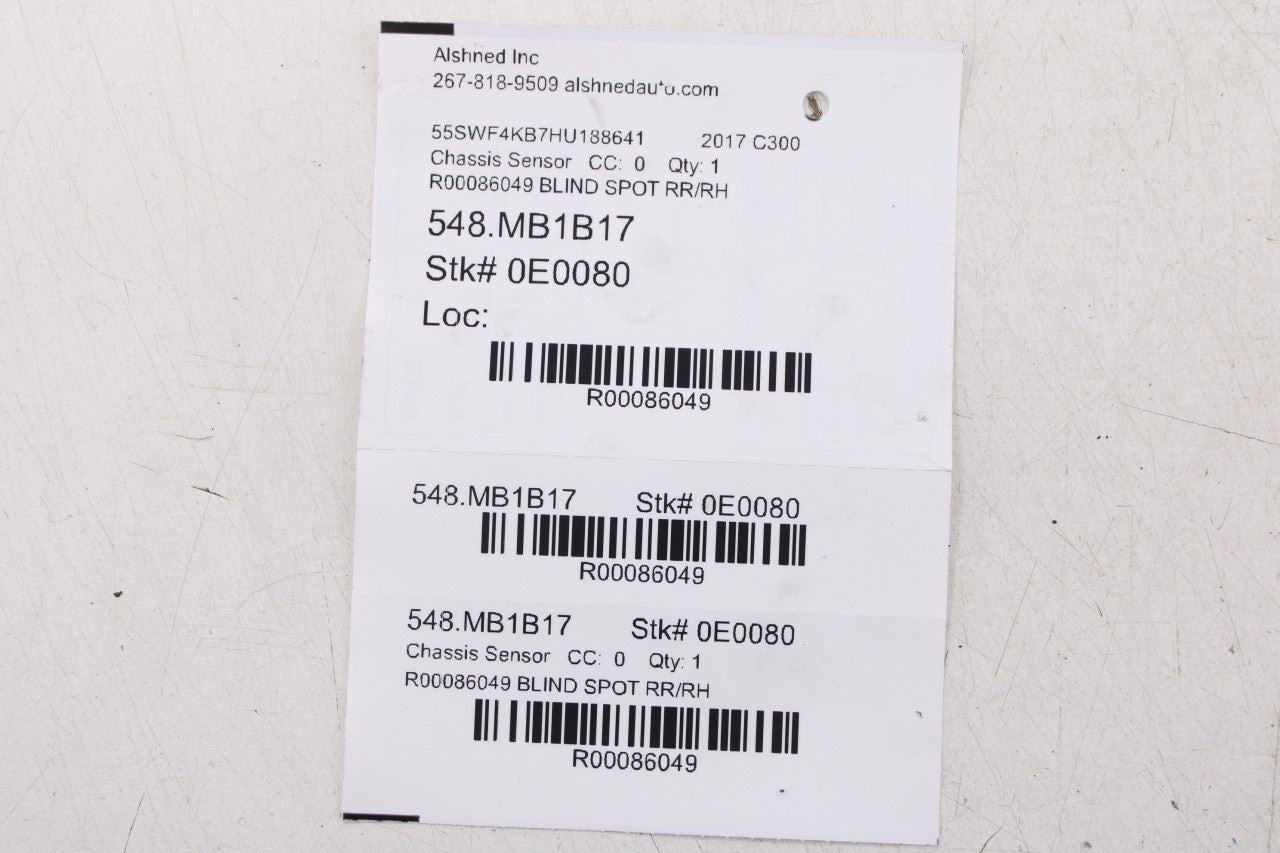 2012-2018 Mercedes-Benz C300 4Matic Rear Right Blind Spot Radar Sensor Module14