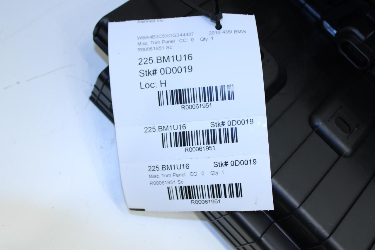 2015-16 BMW 435i Gran Coupe Rear Trunk Loading Sill Plate Cover Trim 51477337183 - Alshned Auto Parts