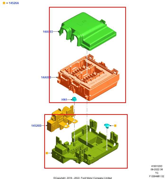 2022-26 Ford Escape ST-Line 1.5L FWD Fuse Relay Junction Box PZ1T-14D068-NAB OEM - Alshned Auto Parts