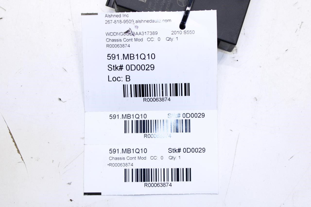 07-2013 Mercedes-Benz S550 Central Gateway Computer Control Module 221-540-95-62 - Alshned Auto Parts