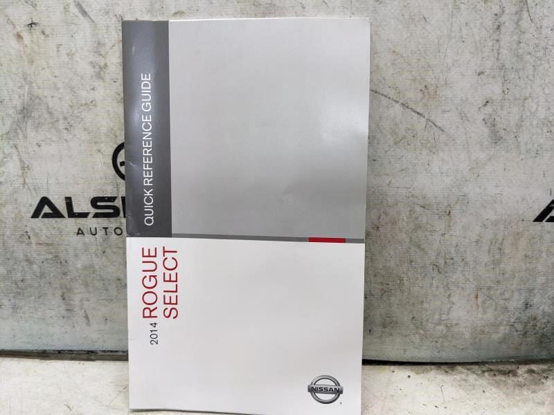 2014 Nissan Rogue Select Owners Manual Set with Case OM14E00S35U0 OEM - Alshned Auto Parts