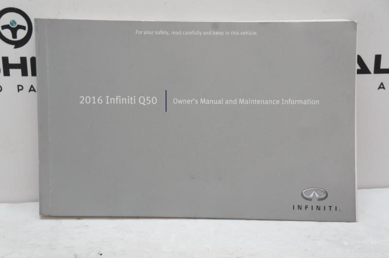 2016 Infiniti Q50 Owners Manual Set with Case OM16E00V37U1 OEM - Alshned Auto Parts