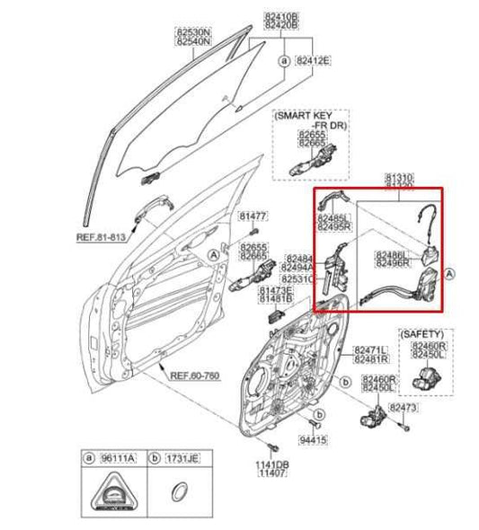 15-21 Hyundai Tucson Value Front Left Side Door Lock Latch Actuator 81310-D3010 - Alshned Auto Parts