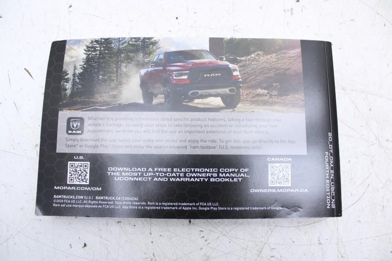 2020 Ram 1500 Owners Manual Set with Case R57649 - Alshned Auto Parts