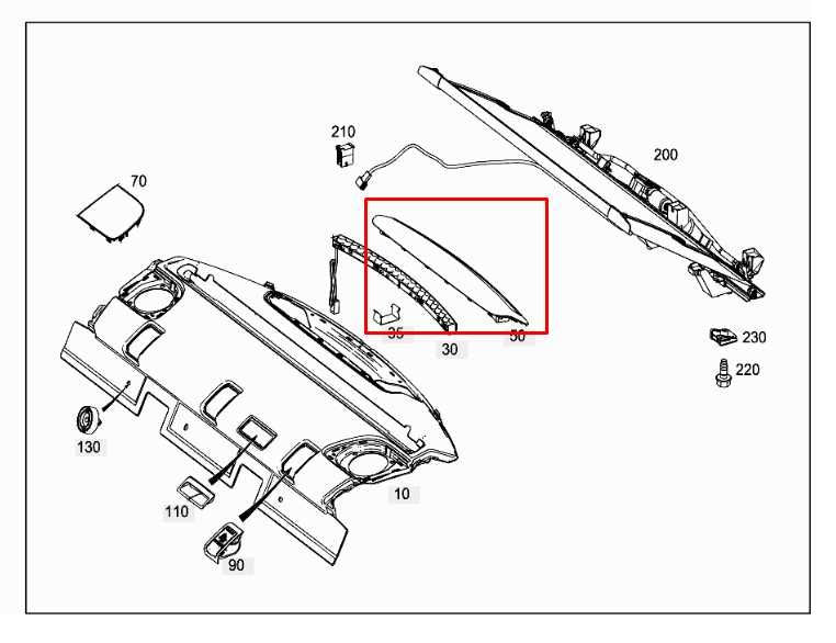 15-19 Mercedes-Benz C300 4Matic Rear Center Third Brake Stop Light Lamp w/ Cover1