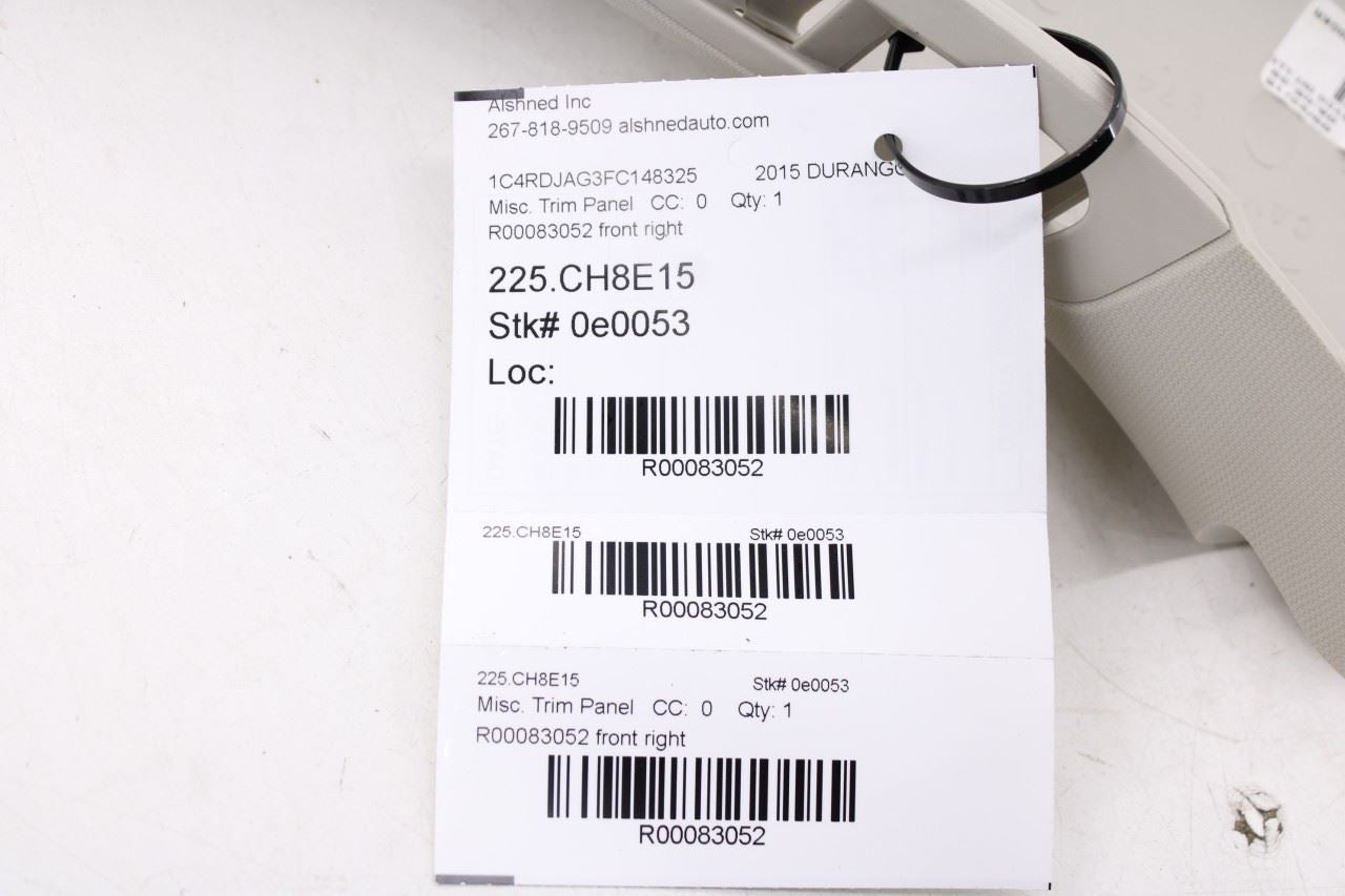 2011-15 Dodge Durango SXT Front Right A-Pillar Molding Interior Trim 1GG52HDAAE9